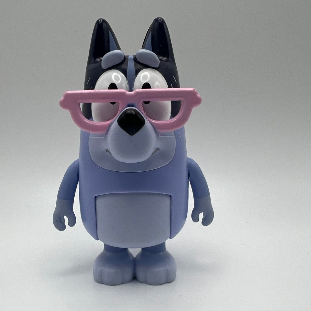 Bluey Nana Figure Grandma Chris‎ Glasses Blue Nana Heeler Family Ludo Studio